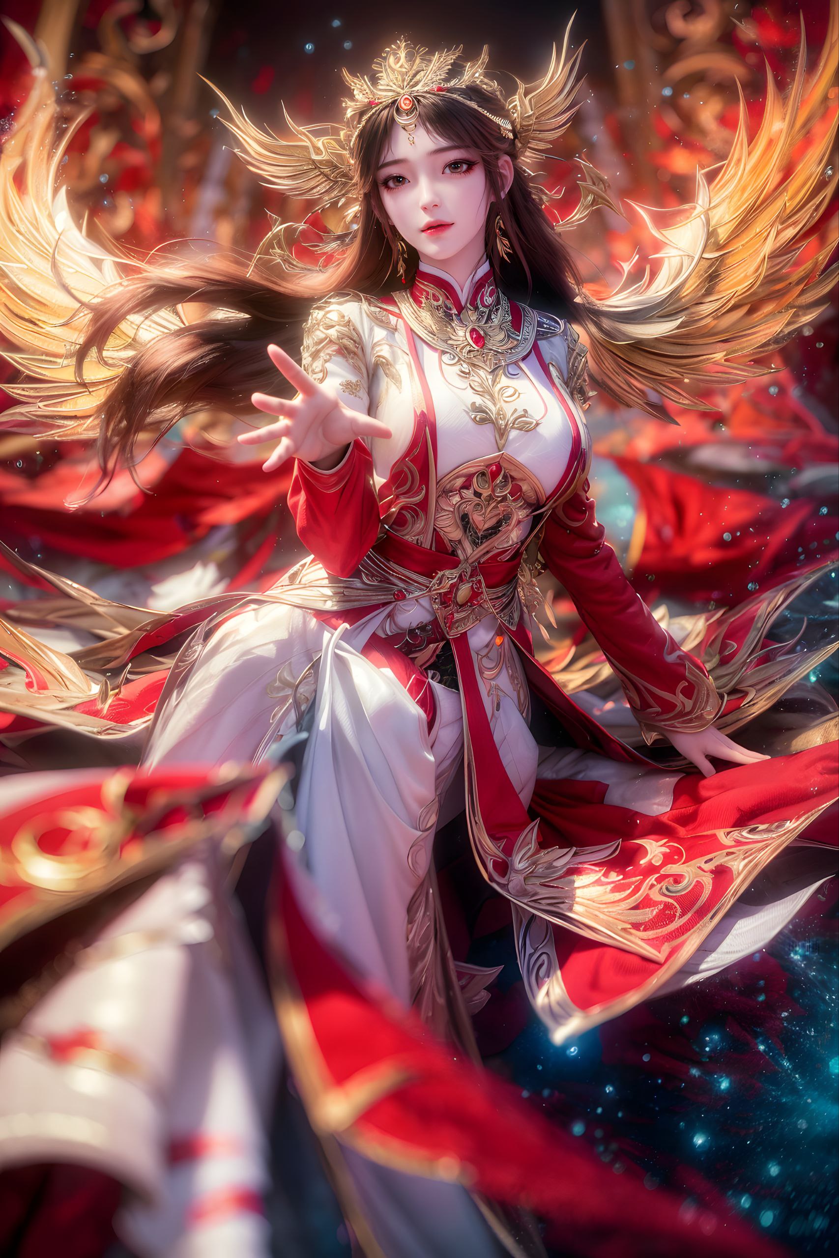 她通过在线